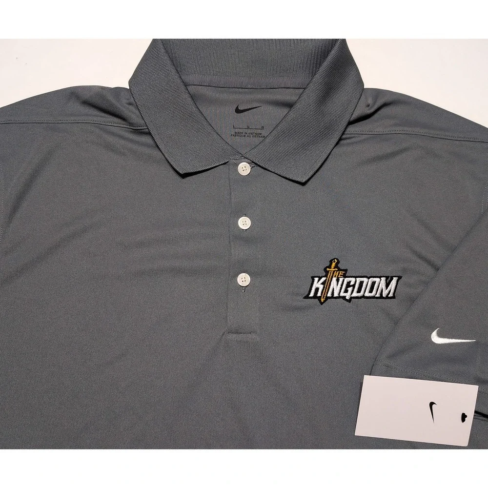 NIKE UCF Knights The Kingdom Polo Shirt Gray Men's Large L ~ New